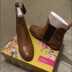 COPY - Joules Tan Pull-on Flat-heeled Boots